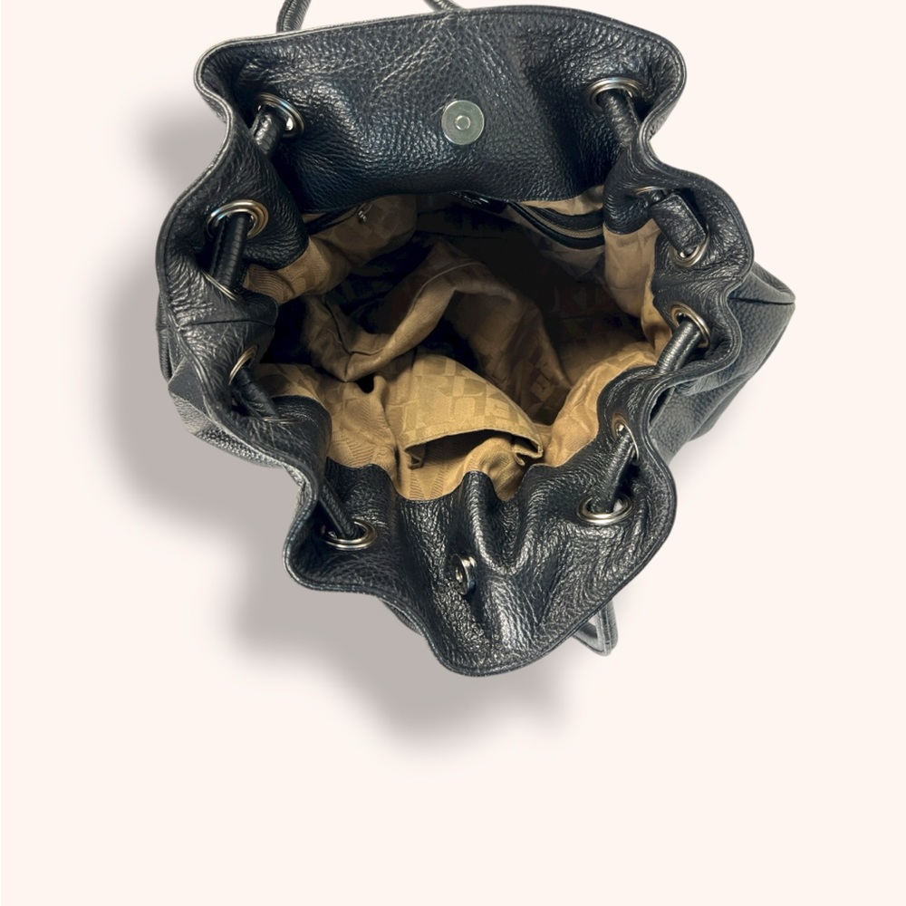 FURLA Black Pebbled Leather Hobo Shoulder Bag - Picture 10 of 12